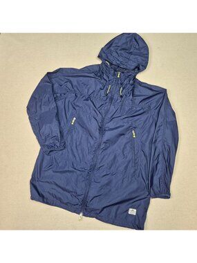 Penfield Men's Waterproof Hooded Full Zip Packable Windbreaker Rain Coat Sz L